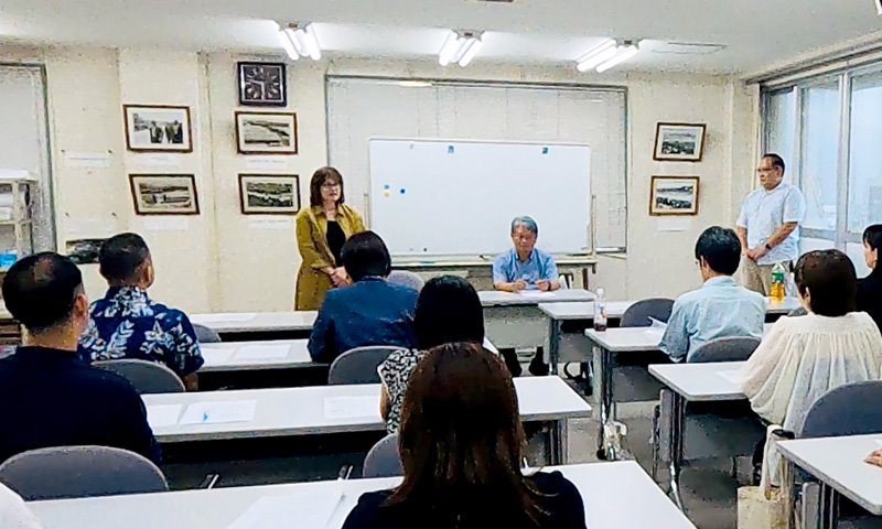 新島 郁子 城岳同窓会副会長から激励の挨拶