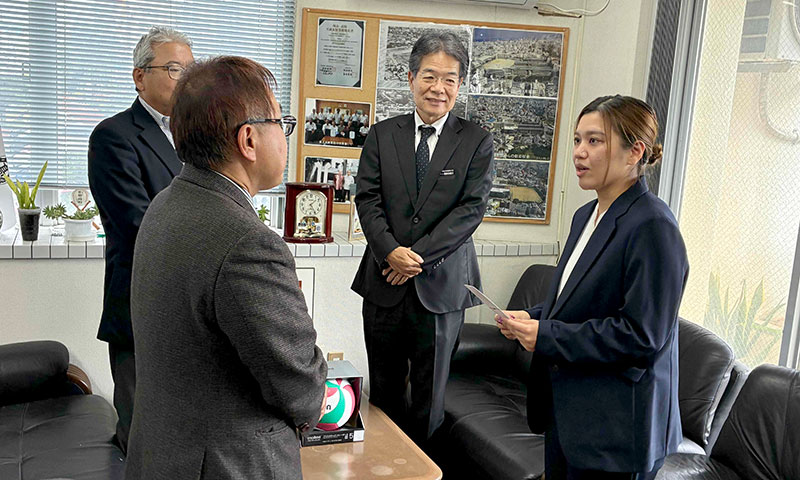 顧問の前竹 秋帆 先生から、感謝のお礼と今後の頑張りを表明