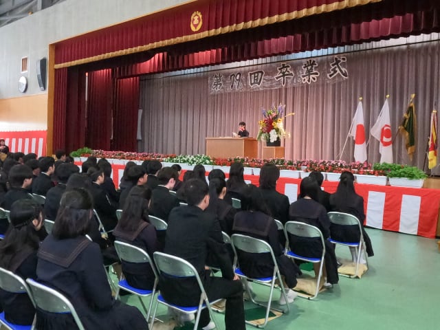 在校代表による送辞