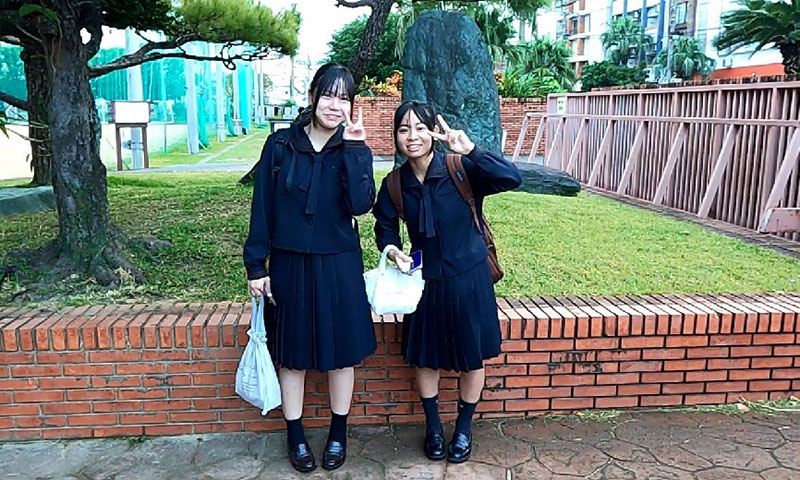 那覇高校１年生、田場 小晴、新垣 琴弓