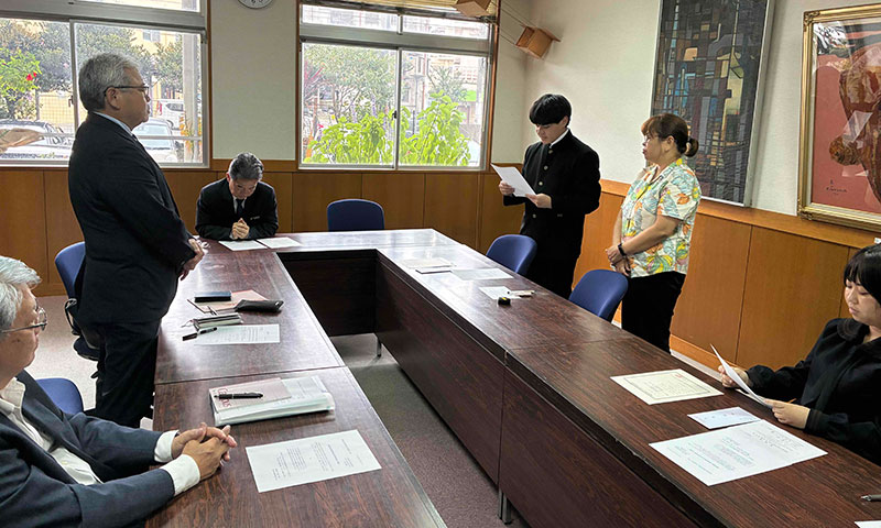 高嶺 希綾さんが第18期Ａ氏奨学生として宣誓