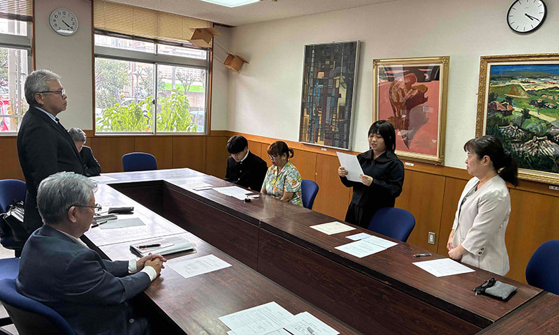 玉寄　琳 さんが第18期Ａ氏奨学生として宣誓