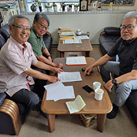新旧会長の引継ぎ式